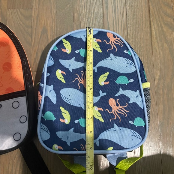 Two mini Backpacks - nwot animals and orange/grey print - Picture 1 of 4